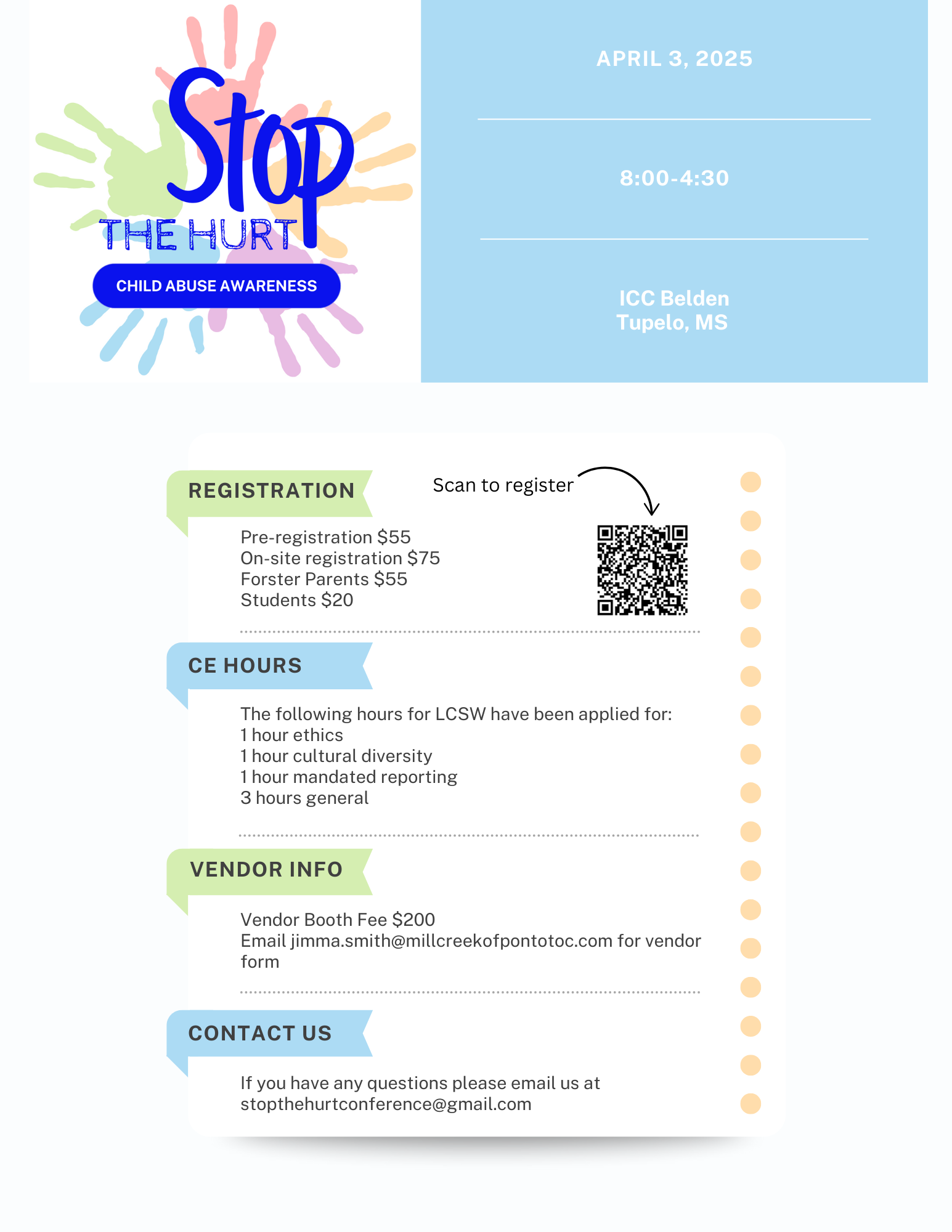 Stop The Hurt Conference Flyer